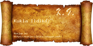 Kukla Ildikó névjegykártya